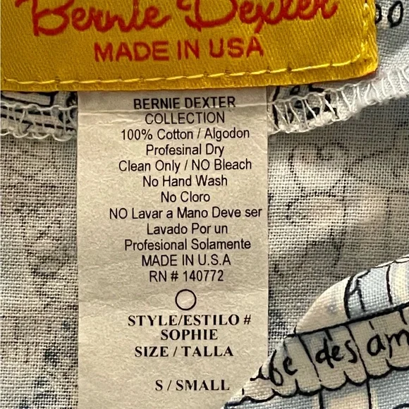 SOLD | ModCloth x Bernie Dexter Blue Sophie Dress Eiffel Tower Poodle SMALL - Picture 12 of 12